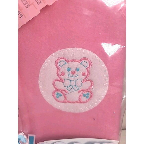NOS VTG Blanket Sleeper Footed Pajama Pink Bear Sterncraft Toddler Large USA - Picture 2 of 8